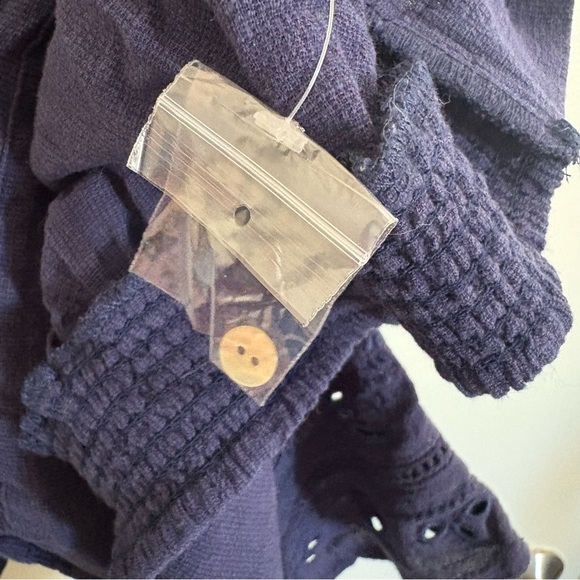 Lovestitch Large Along the Coast Navy Blue Women's Blouse Paisley Cinched Waist - Picture 6 of 11